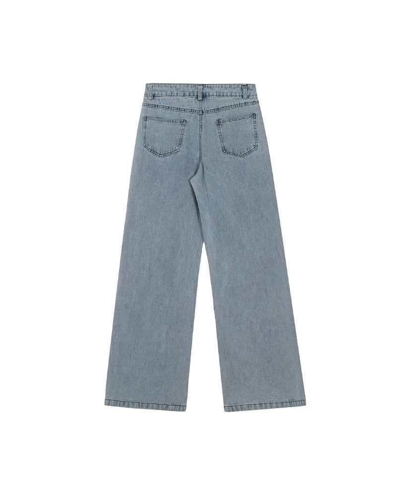 Loose washed jeans
