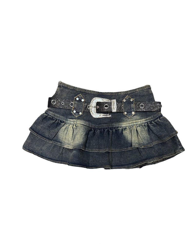 Designer denim skirt