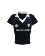 Sporty V-neck short sleeves