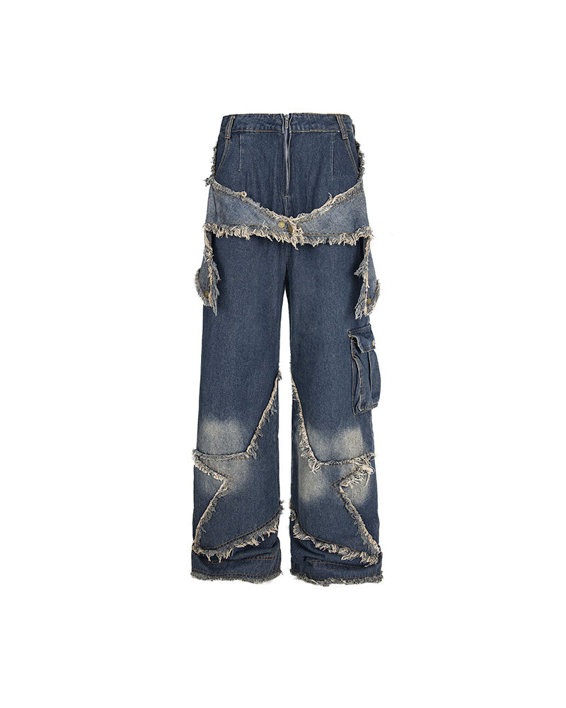 シンプルなウォッシュドジーンズ