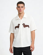 Puppy Open-Knit Shirt