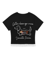 Retro cute hot girl short sleeve