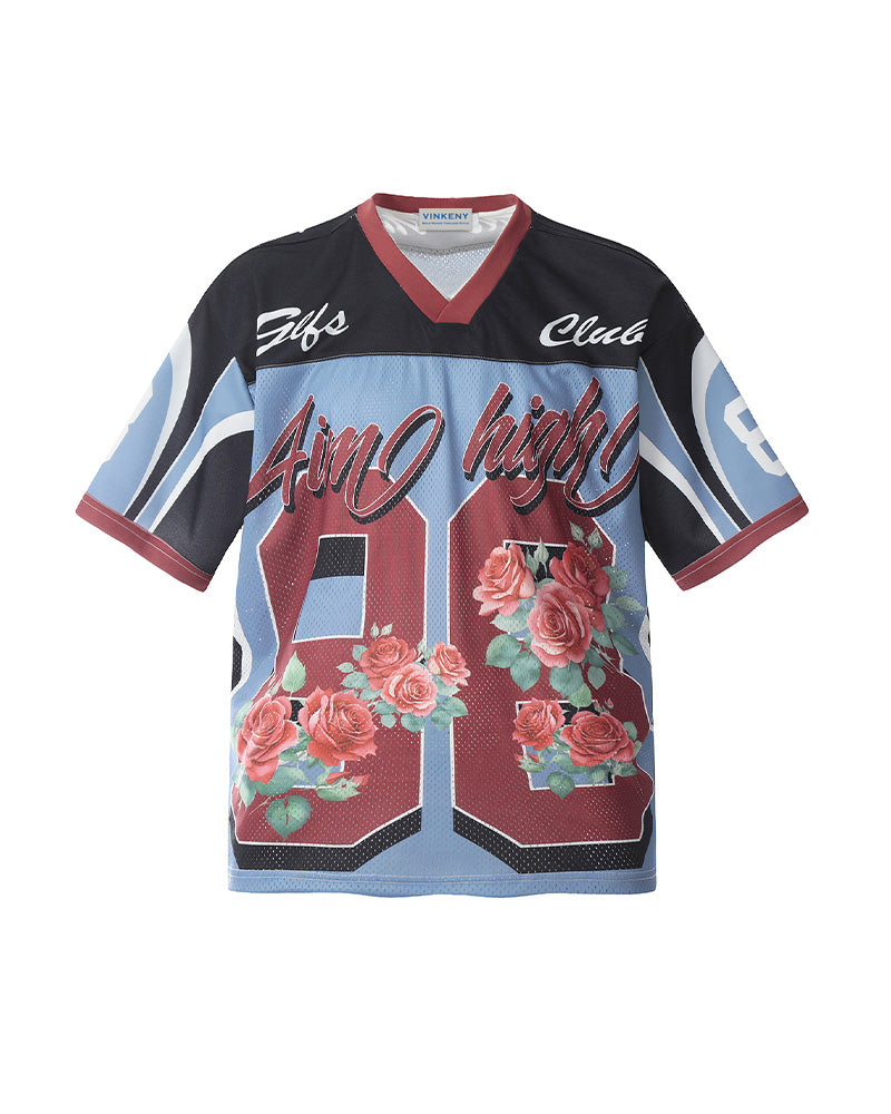 フローラルナンバーTシャツ