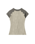 Short sleeves with patchwork design