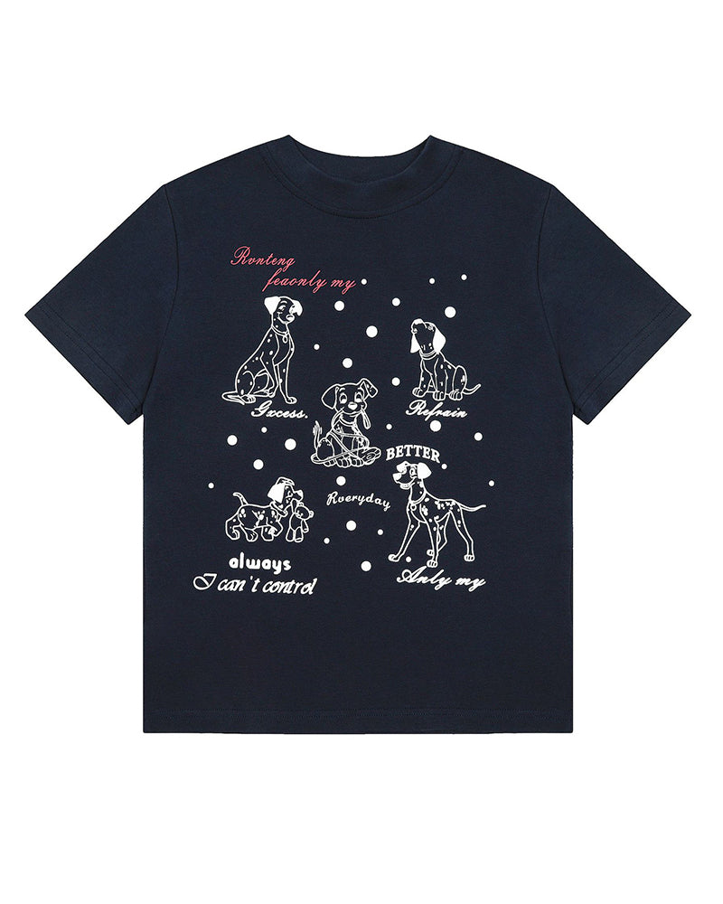 Cute puppy short sleeves