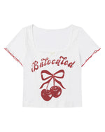 Cute cherry short sleeves