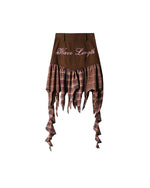 レトロなホットガールのパッチワークスカート