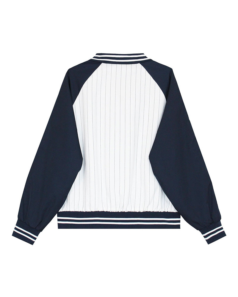 レトロなシンプルなカラーブロッキングジャケット