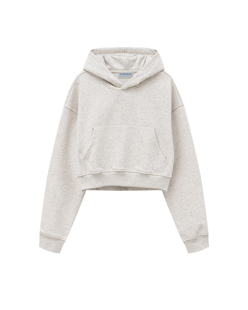 445g Cropped hooded sweatshirt