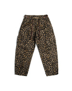leopard print wide-leg overalls