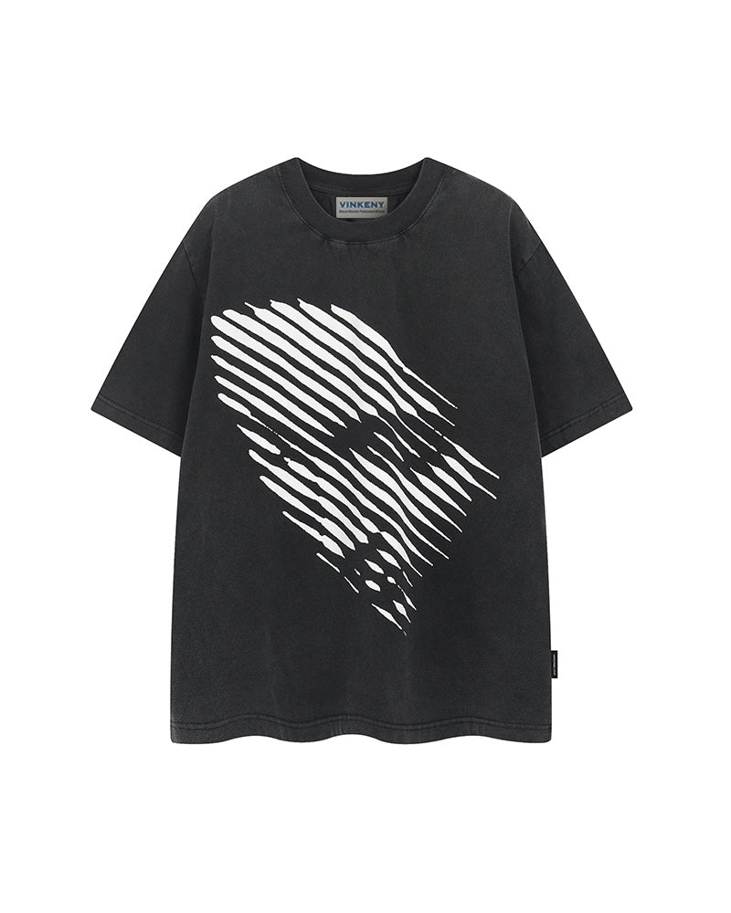 Retro print short sleeves