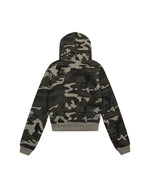 迷彩フード付きスウェットシャツ