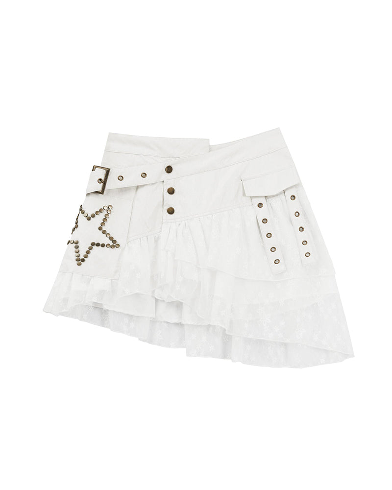 레트로 비대칭 스커트