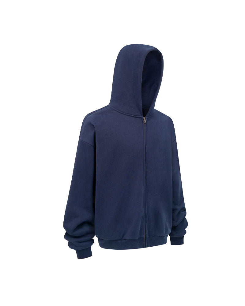 430g Fleece-Lined Zip-Up Hoodie