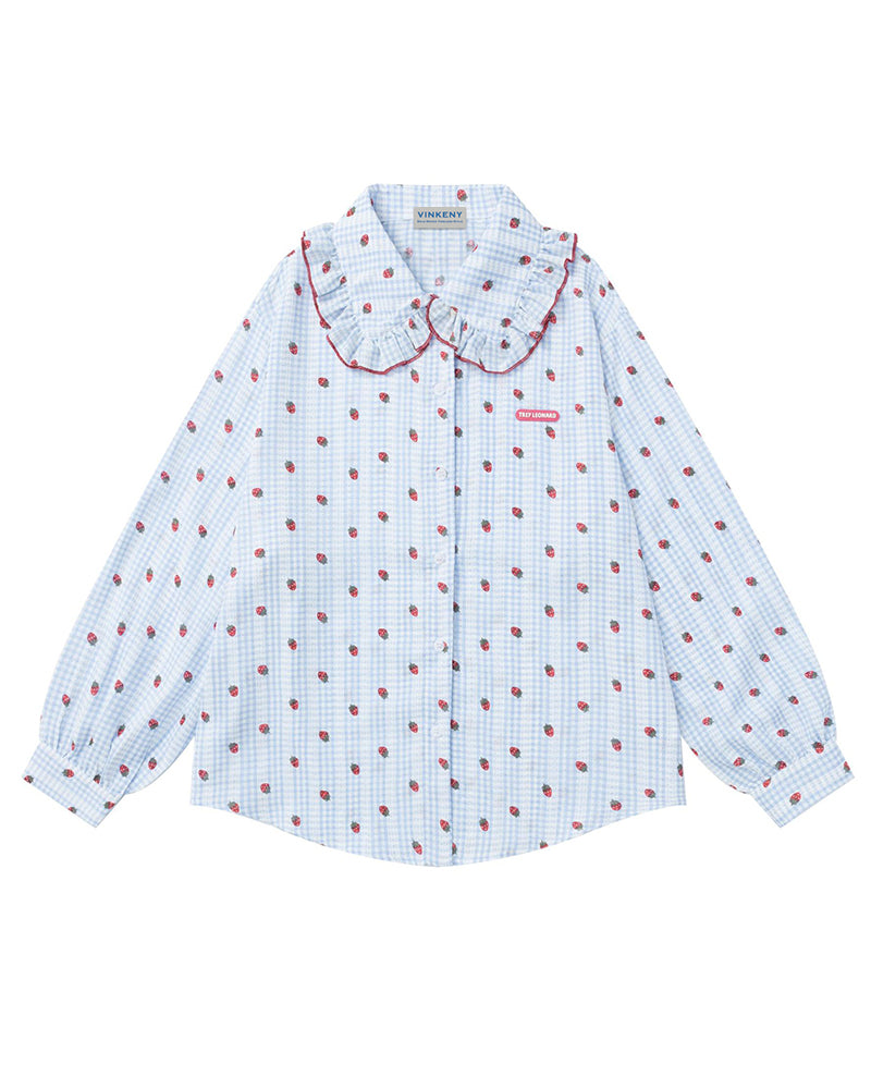 Simple loose long-sleeved shirt