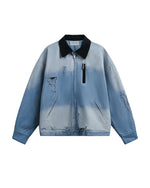 ダメージ加工のウォッシュジャケット