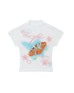 Cute simple loose short sleeves