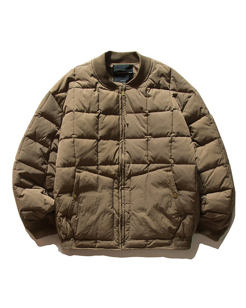 チェック柄パッチワーク中綿ジャケット