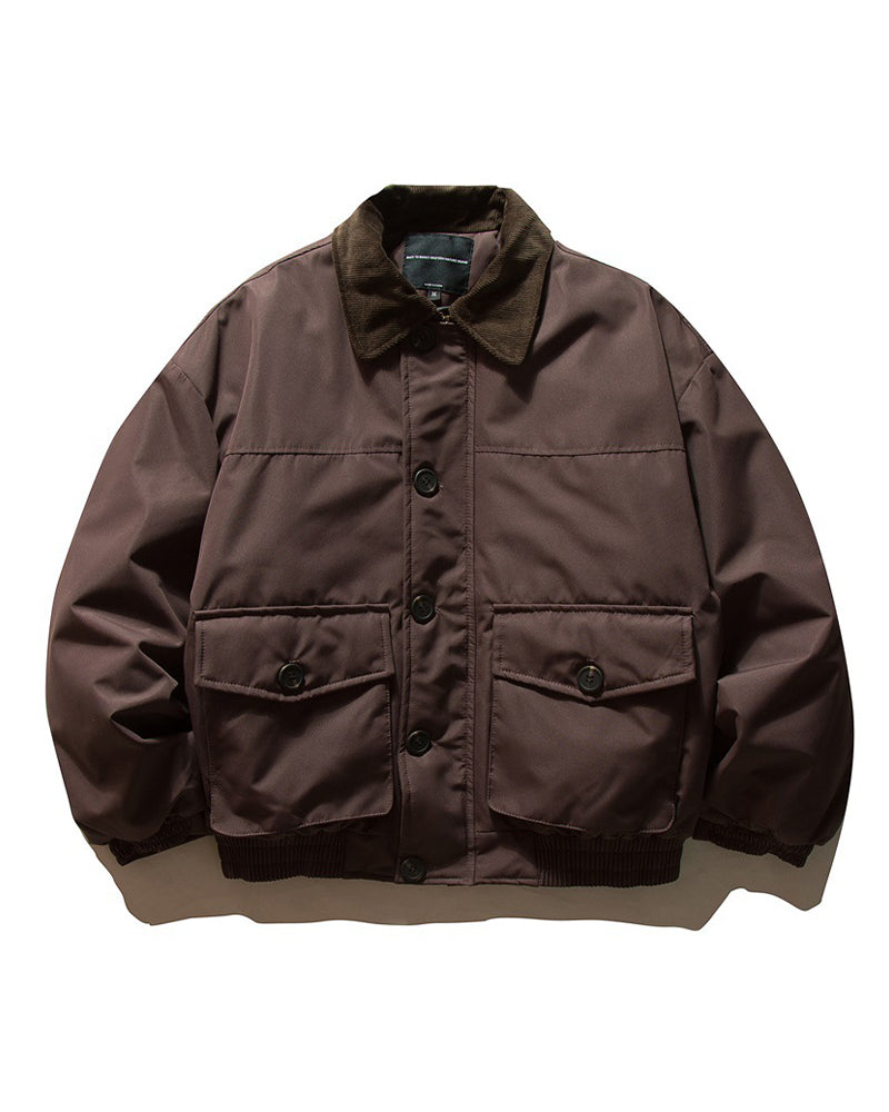 カラーブロックラペルワークジャケット