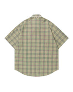 Plaid Floral Short-Sleeve Shirt