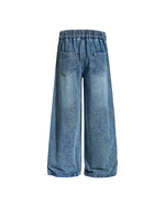Cartoon washed straight jeans
