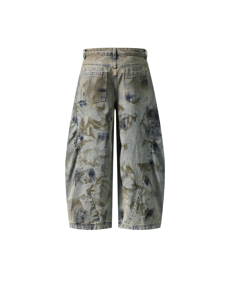 Heavy duty wide-leg jeans