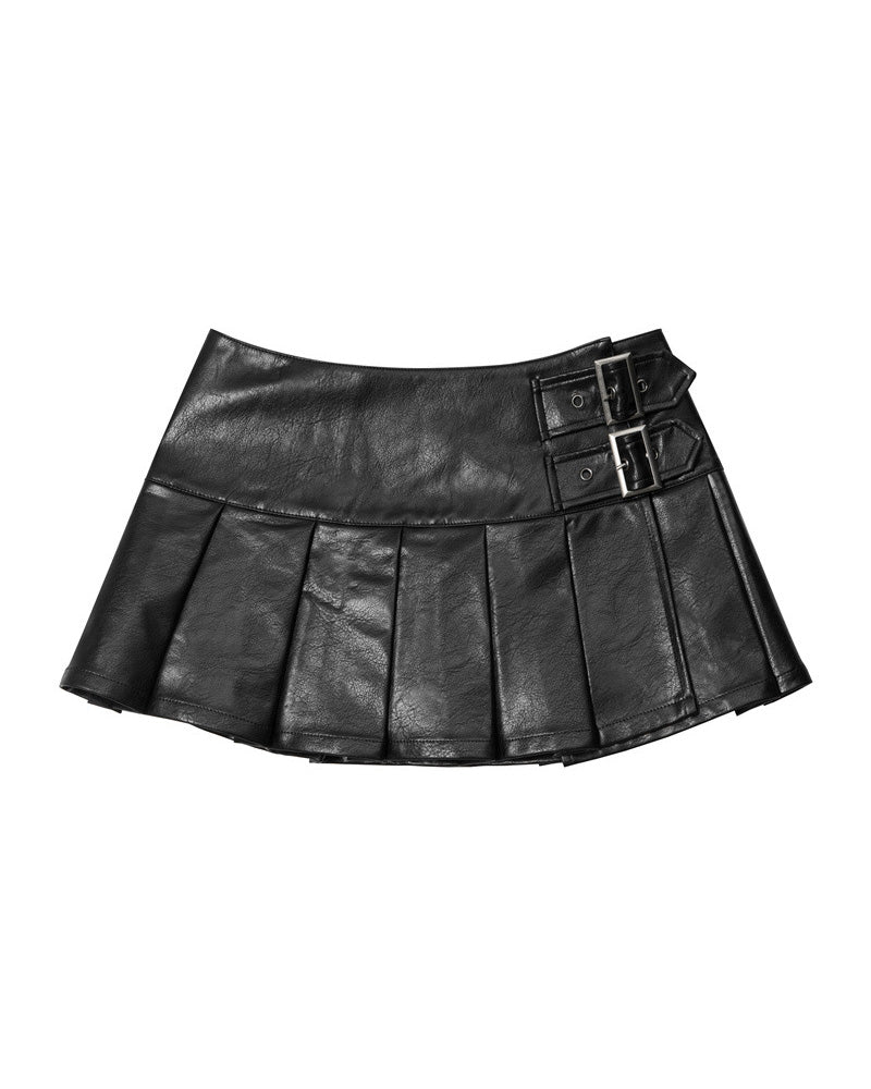 ハイウエストプリーツスカート