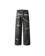 Designer straight jeans