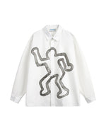 캐주얼 프린트 긴팔 셔츠