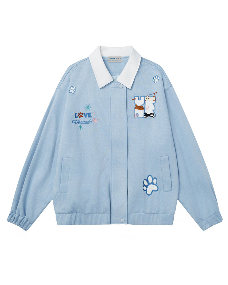 楽しい柄のゆったりジャケット