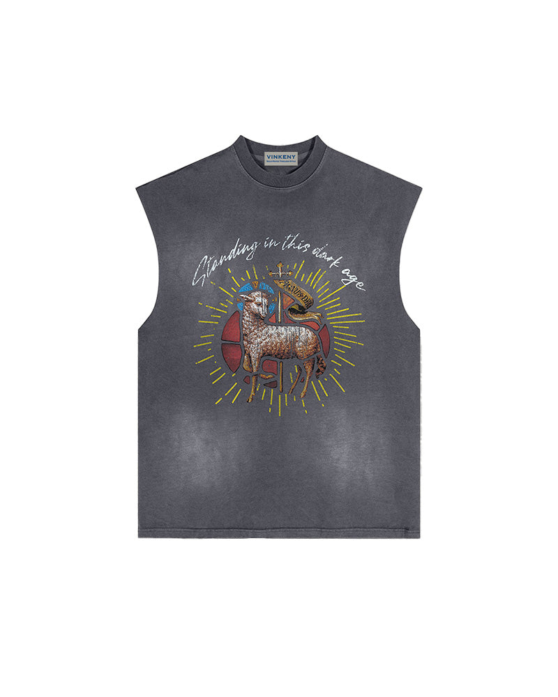 グラデーションウォッシュベスト