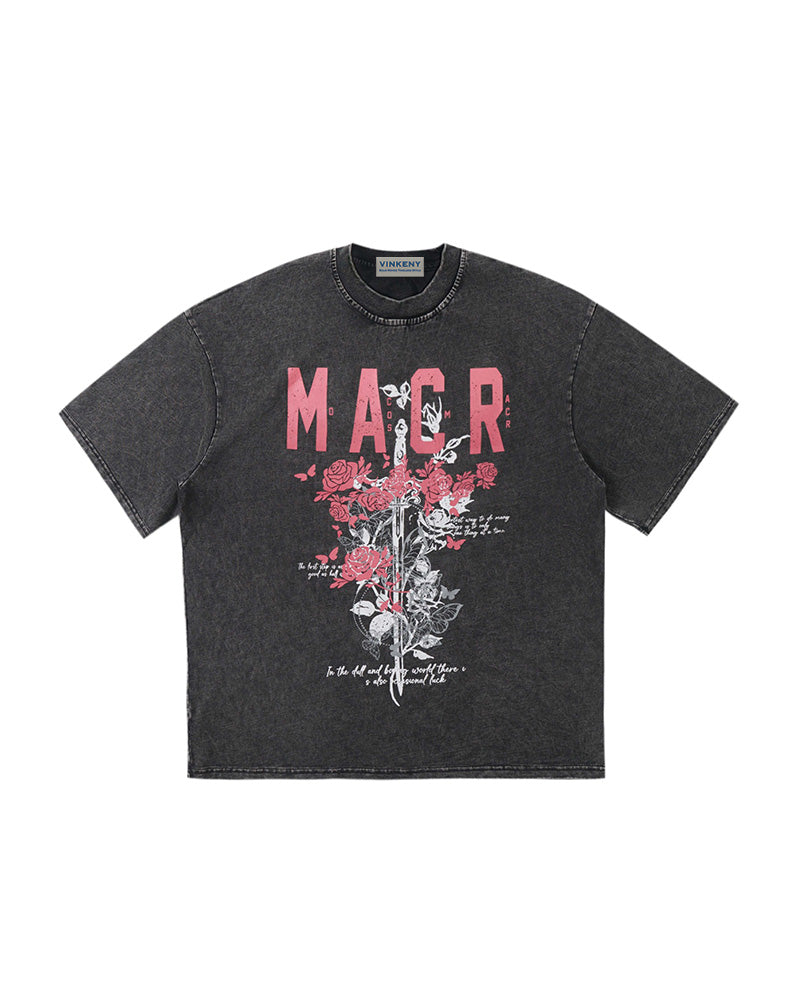 Retro loose short sleeves