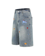 シンプルパピーデニムショーツ