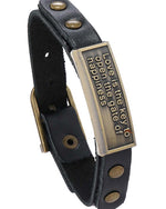 シンプルな多層レザーブレスレット