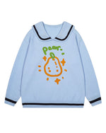 재미있는 패턴 풀오버 스웨터