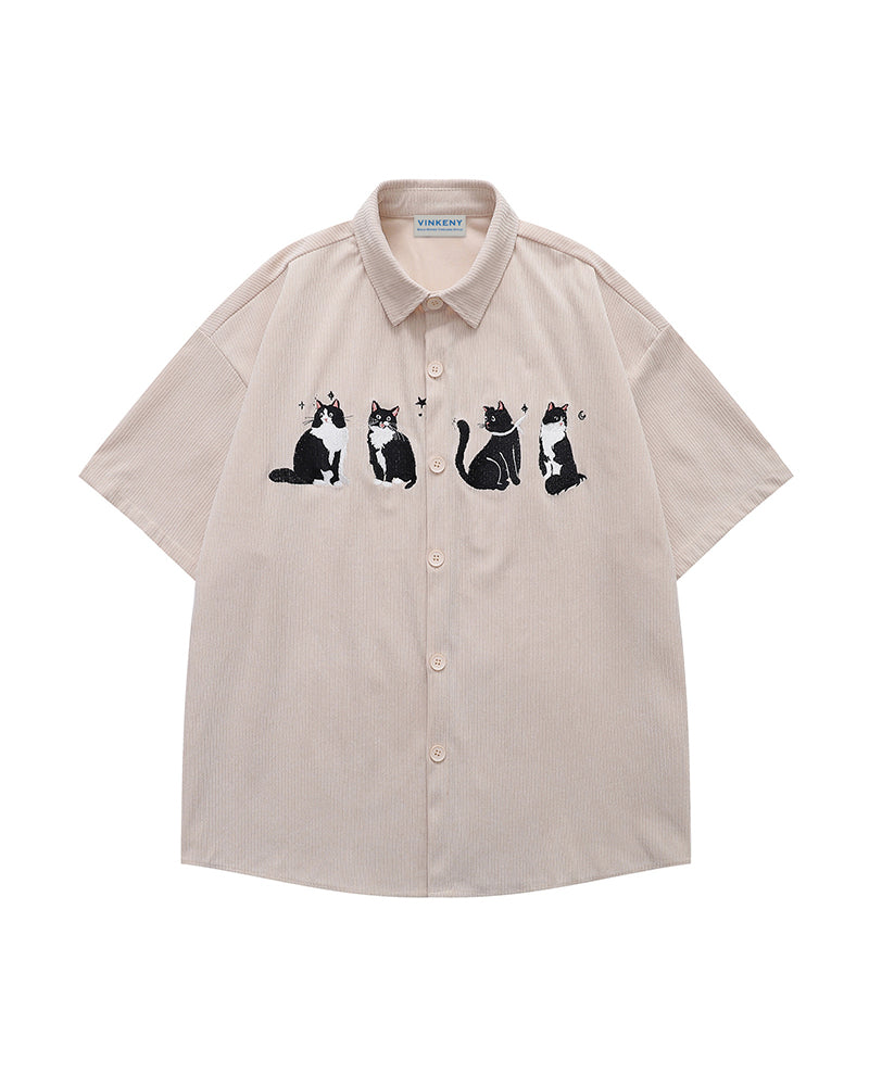かわいい子猫の半袖シャツ
