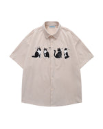 かわいい子猫の半袖シャツ