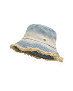 Gradient denim bucket hat