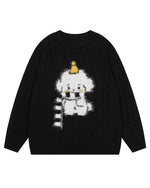 Fun pattern pullover sweater