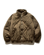 ダイヤモンドチェックの暖かいコットンジャケット