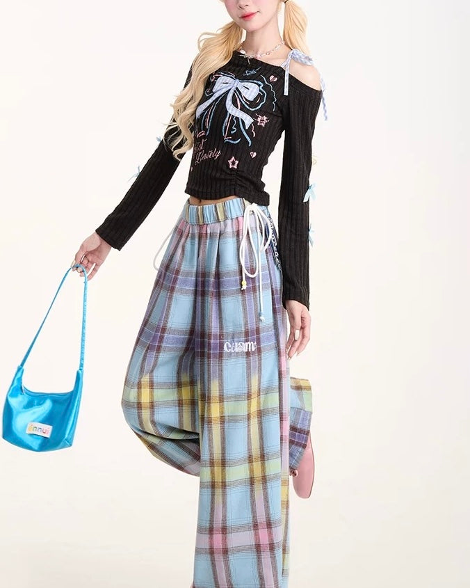 リボンカジュアル長袖