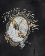 ダメージ加工のフード付きスウェットシャツ