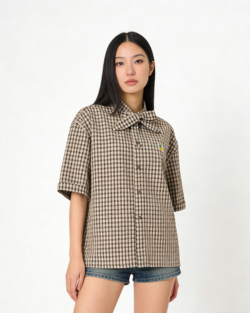 Casual Plaid Short-Sleeve Shirt