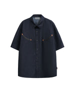 Color-block Patchwork Casual Shirt