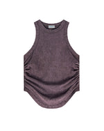 235g Cool-touch distressed crinkle tank top