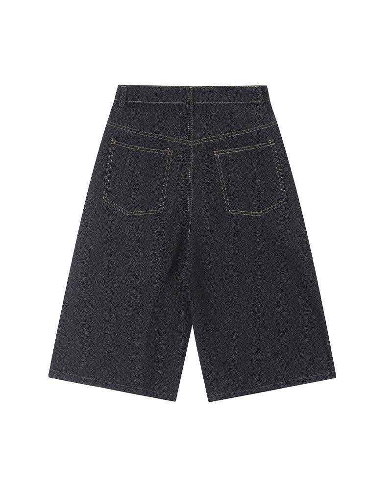 Vintage graphic denim shorts