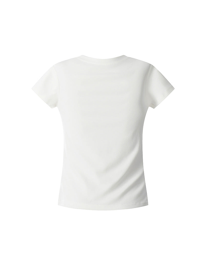 Retro cute simple short sleeves