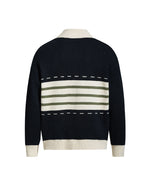 レトロなストライプのパッチワークジャケット