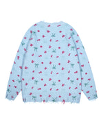 花柄プルオーバーセーター