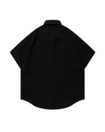 Casual Line-Art Dog Short-Sleeve Shirt